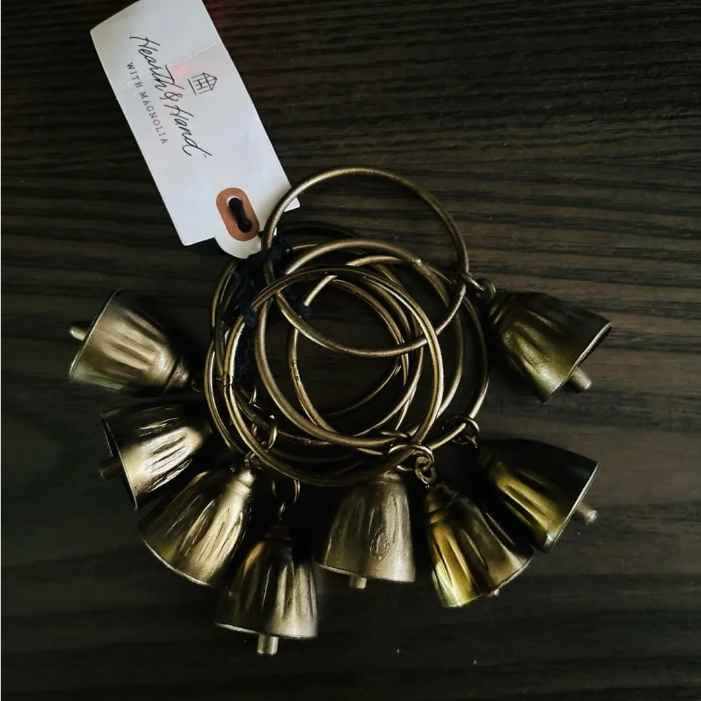 Set of 8 Bow and Bell Metal Napkin Ring Set - Hearth & Hand™ with Magnolia